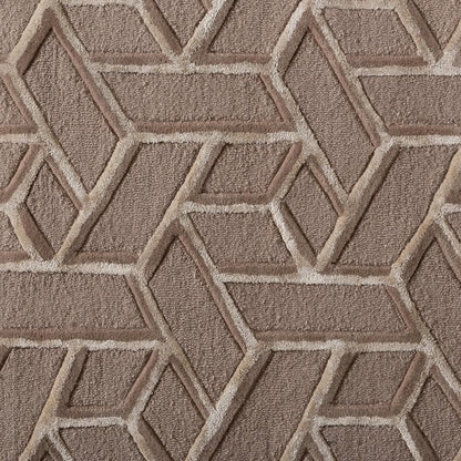 BAXTON STUDIO VIGO MODERN AND CONTEMPORARY SAND HAND-TUFTED WOOL BLEND AREA RUG