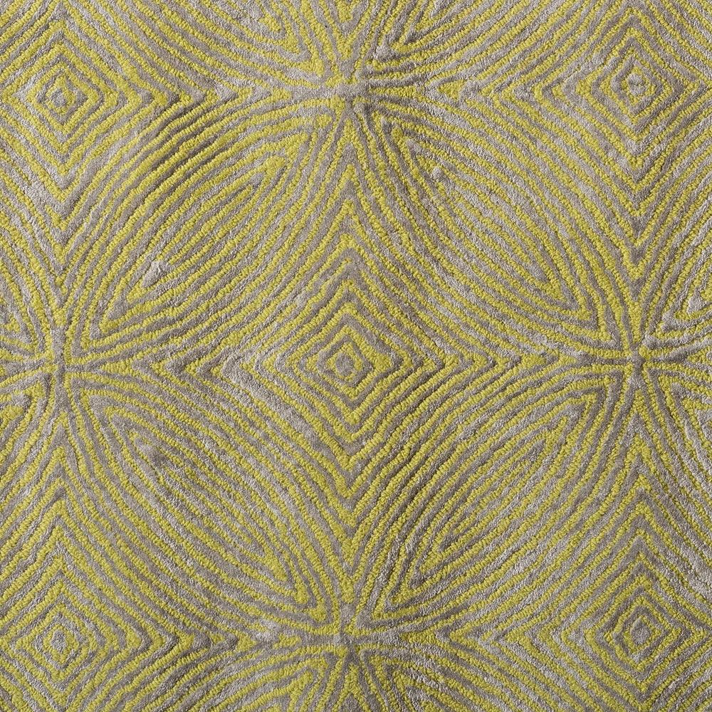 BAXTON STUDIO LEORA MODERN AND CONTEMPORARY LIME GREEN AND GREY HAND-TUFTED VISCOSE BLEND AREA RUG