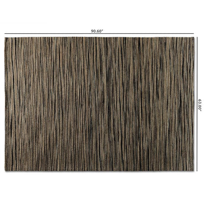 BAXTON STUDIO SHIRO MODERN AND CONTEMPORARY BEIGE AND BLACK HANDWOVEN HEMP AREA RUG