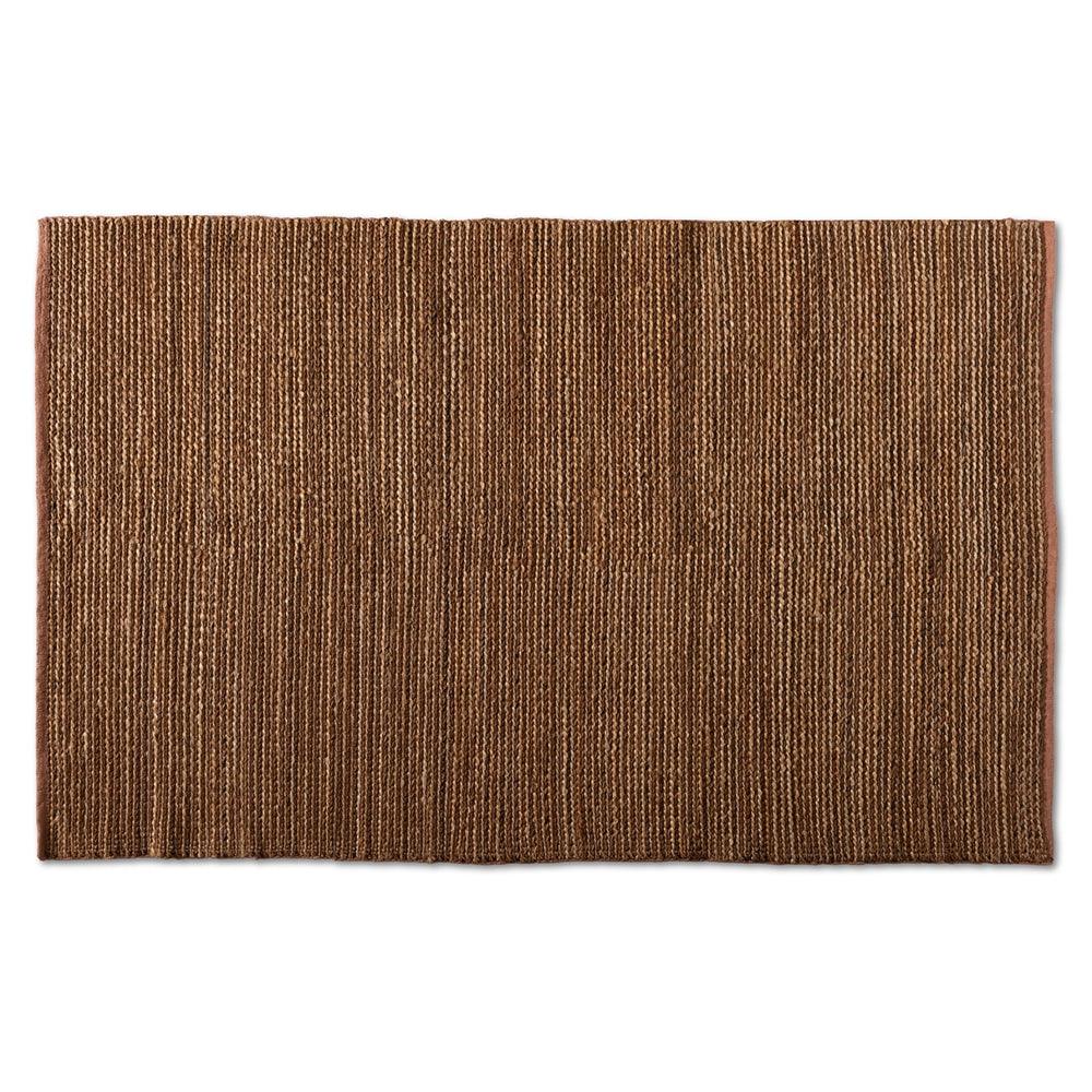 BAXTON STUDIO ZAGURI MODERN AND CONTEMPORARY NATURAL HANDWOVEN LEATHER BLEND AREA RUG