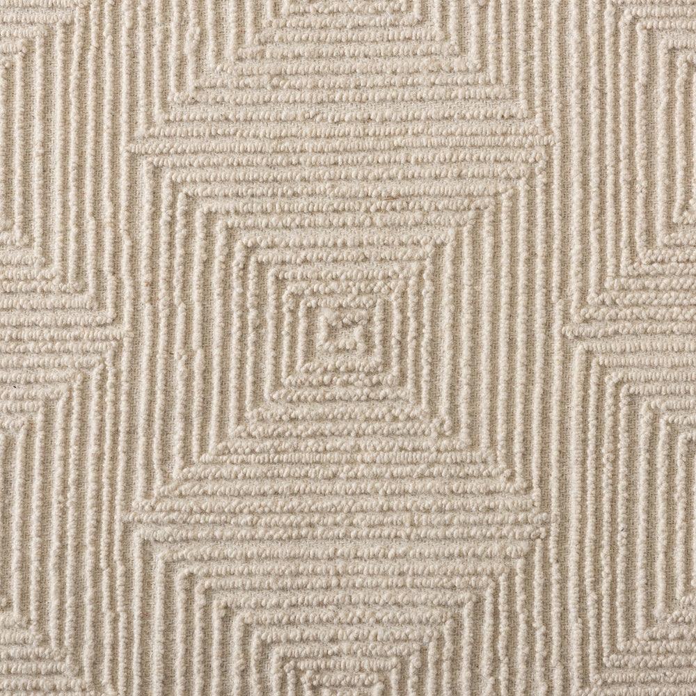 BAXTON STUDIO SOVANNA MODERN AND CONTEMPORARY IVORY HAND-TUFTED WOOL AREA RUG