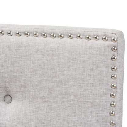 BAXTON STUDIO WINDSOR MODERN AND CONTEMPORARY GREYISH BEIGE FABRIC UPHOLSTERED FULL SIZE HEADBOARD