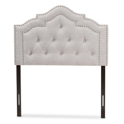 BAXTON STUDIO EDITH MODERN AND CONTEMPORARY GREYISH BEIGE FABRIC TWIN SIZE HEADBOARD