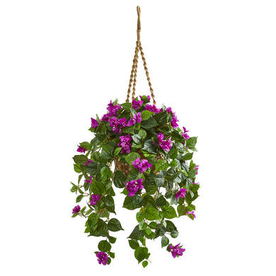 Bougainvillea Artificial Plant in Hanging Basket