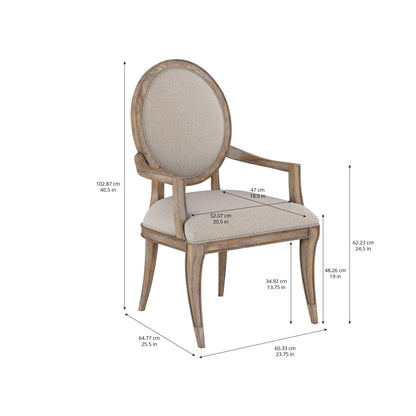 Architrave Oval Arm Chair (Purchase In Qty Of 2 Required, Priced Individually)