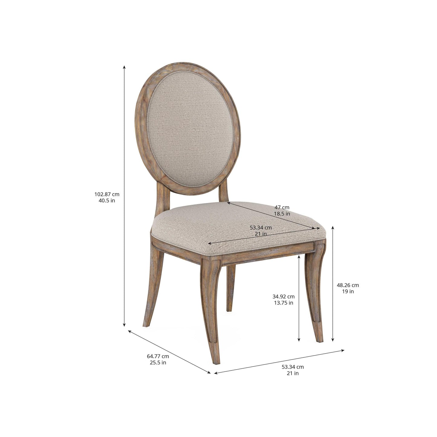 Architrave Oval Side Chair (Purchase In Qty Of 2 Required, Priced Individually)