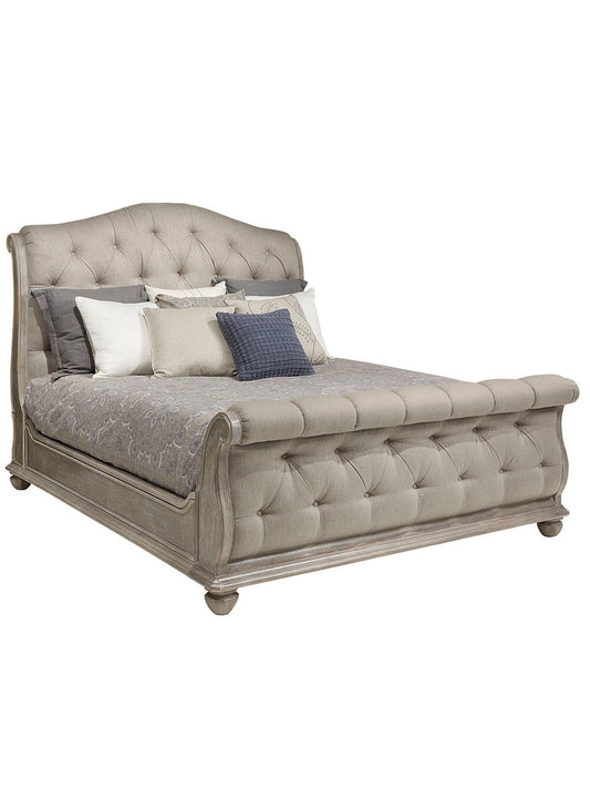 Summer Creek Shoals Queen Upholstered Tufted Sleigh Bed