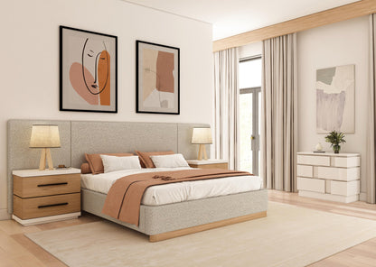 Portico Queen Upholstered Bed With End Panel