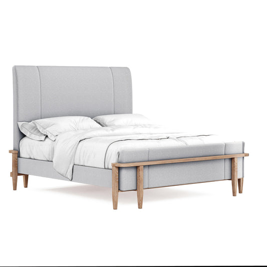 Post King Upholstered Panel Bed