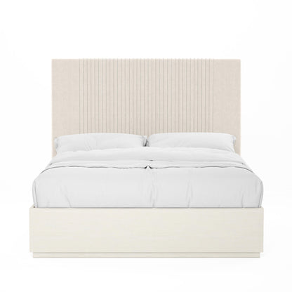 Blanc King Upholstered Panel Bed