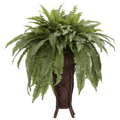 Boston Fern w/Stand Silk Plant