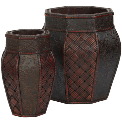 Design and Weave Panel Decorative Planters (Set of 2) - zzhomelifestyle