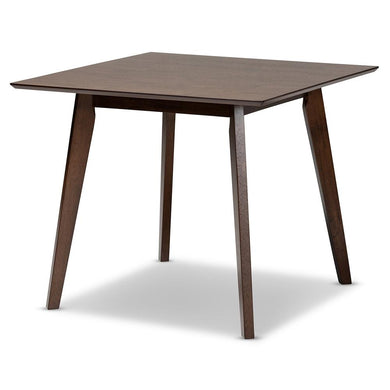 BAXTON STUDIO PERNILLE MODERN TRANSITIONAL WALNUT FINISHED SQUARE WOOD DINING TABLE - zzhomelifestyle