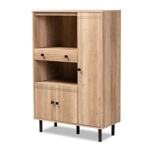 Load image into Gallery viewer, BAXTON STUDIO PATTERSON MODERN AND CONTEMPORARY OAK BROWN FINISHED 1-DRAWER KITCHEN STORAGE CABINET - zzhomelifestyle