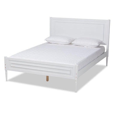 BAXTON STUDIO DANIELLA MODERN AND CONTEMPORARY WHITE FINISHED WOOD FULL SIZE PLATFORM BED - zzhomelifestyle