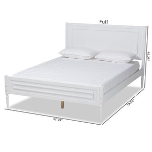 BAXTON STUDIO DANIELLA MODERN AND CONTEMPORARY WHITE FINISHED WOOD FULL SIZE PLATFORM BED - zzhomelifestyle
