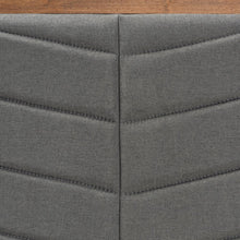 Load image into Gallery viewer, BAXTON STUDIO IDEN MODERN AND CONTEMPORARY DARK GREY FABRIC UPHOLSTERED AND WALNUT BROWN FINISHED WOOD FULL SIZE HEADBOARD - zzhomelifestyle