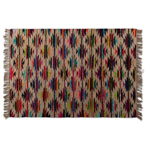 BAXTON STUDIO ZURICH MODERN AND CONTEMPORARY MULTI-COLORED HANDWOVEN HEMP BLEND AREA RUG - zzhomelifestyle
