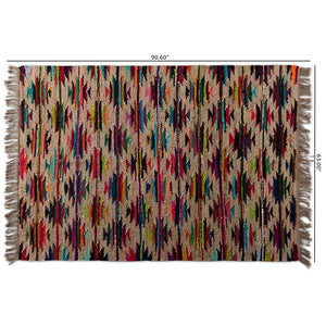BAXTON STUDIO ZURICH MODERN AND CONTEMPORARY MULTI-COLORED HANDWOVEN HEMP BLEND AREA RUG - zzhomelifestyle