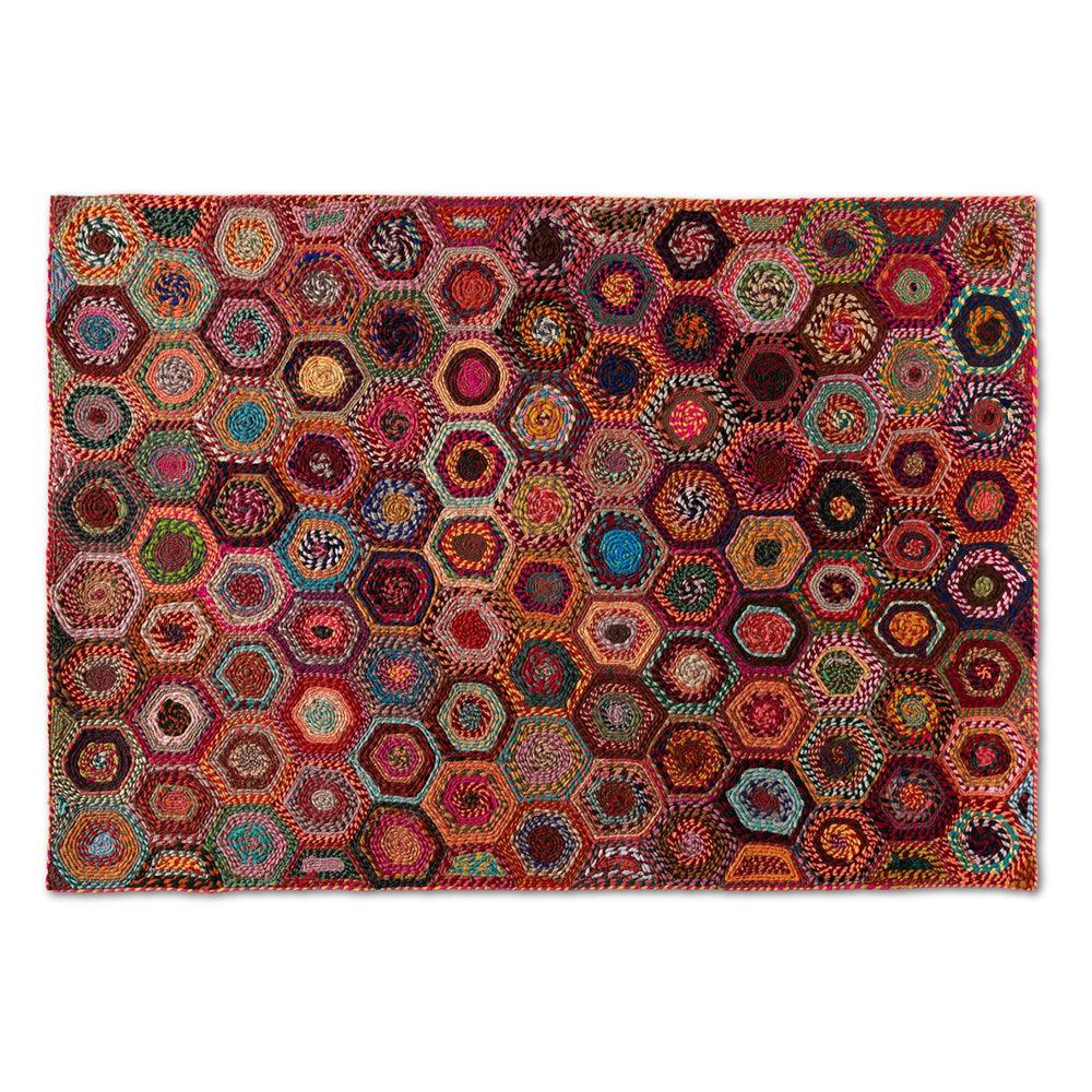 BAXTON STUDIO ADAILO MODERN AND CONTEMPORARY MULTI-COLORED HANDWOVEN FABRIC AREA RUG - zzhomelifestyle
