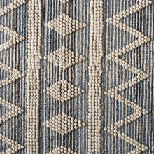 Load image into Gallery viewer, BAXTON STUDIO CALLUM MODERN AND CONTEMPORARY IVORY AND BLUE HANDWOVEN WOOL BLEND AREA RUG - zzhomelifestyle