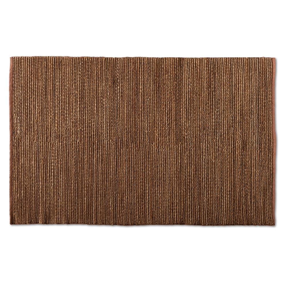 BAXTON STUDIO ZAGURI MODERN AND CONTEMPORARY NATURAL HANDWOVEN LEATHER BLEND AREA RUG - zzhomelifestyle