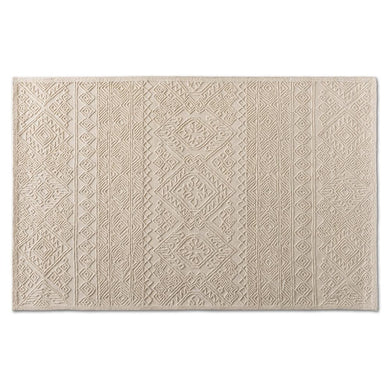 BAXTON STUDIO LINWOOD MODERN AND CONTEMPORARY IVORY HAND-TUFTED WOOL AREA RUG - zzhomelifestyle