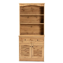 Load image into Gallery viewer, BAXTON STUDIO AGNI MODERN AND CONTEMPORARY OAK BROWN FINISHED WOOD BUFFET AND HUTCH KITCHEN CABINET - zzhomelifestyle
