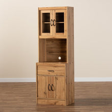 Load image into Gallery viewer, BAXTON STUDIO LAURANA MODERN AND CONTEMPORARY OAK BROWN FINISHED WOOD KITCHEN CABINET AND HUTCH - zzhomelifestyle