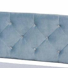 Load image into Gallery viewer, BAXTON STUDIO CORA MODERN AND CONTEMPORARY LIGHT BLUE VELVET FABRIC UPHOLSTERED AND DARK BROWN FINISHED WOOD FULL SIZE DAYBED - zzhomelifestyle