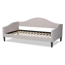 Load image into Gallery viewer, BAXTON STUDIO MILLIGAN MODERN AND CONTEMPORARY BEIGE FABRIC UPHOLSTERED AND DARK BROWN FINISHED WOOD FULL SIZE DAYBED - zzhomelifestyle