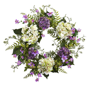 24'' Hydrangea Berry Wreath - zzhomelifestyle