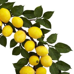 24" Lemon Wreath - zzhomelifestyle