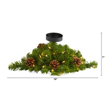 Load image into Gallery viewer, 16&quot; Christmas Pine Candelabrum with 35 Lights and Pine Cones - zzhomelifestyle