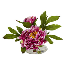 Load image into Gallery viewer, Peony w/Glass Vase (Set of 3) - zzhomelifestyle