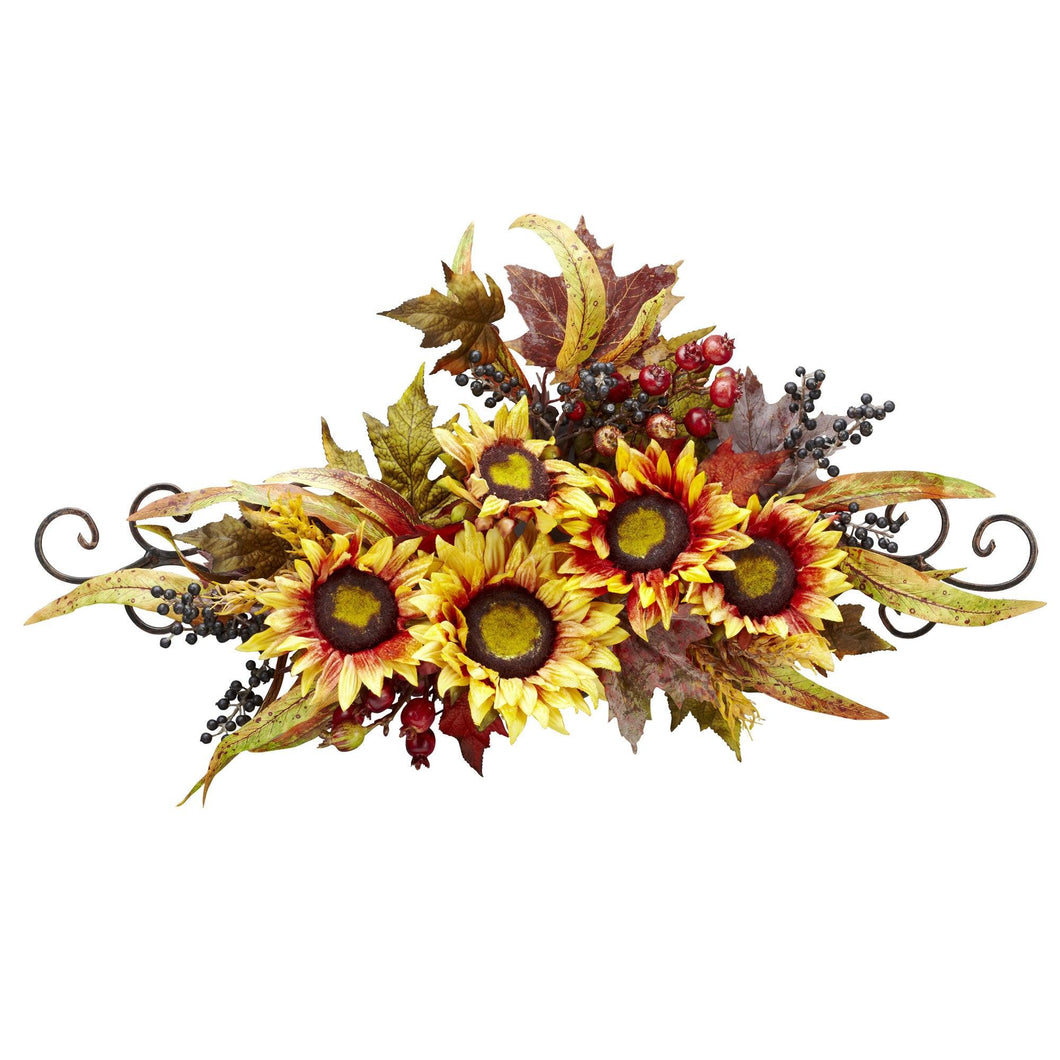 Sunflower Swag w/Metal Frame - zzhomelifestyle