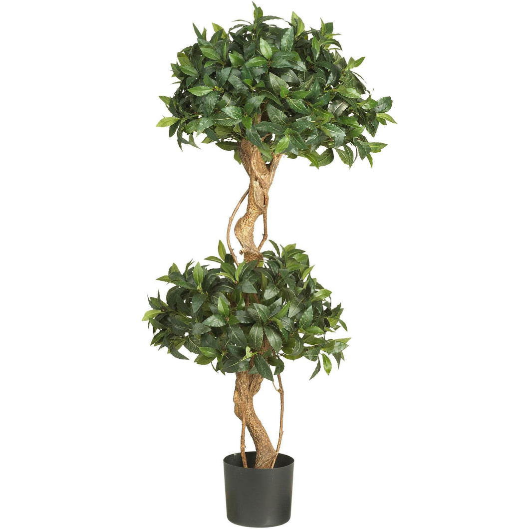 4' Sweet Bay Double Ball Topiary Silk Tree - zzhomelifestyle