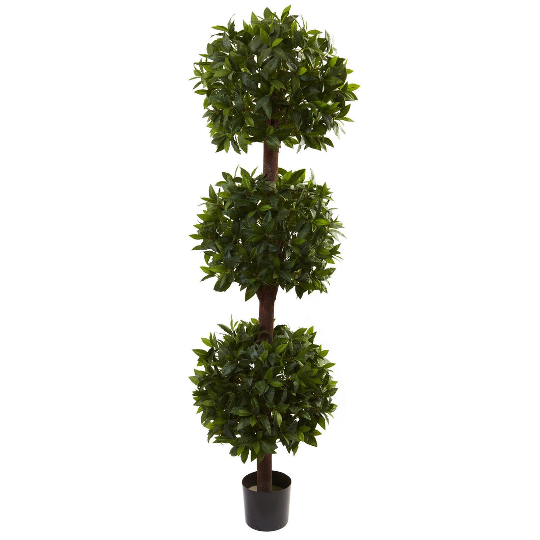 6.5' Sweet Bay Triple Ball Topiary - zzhomelifestyle