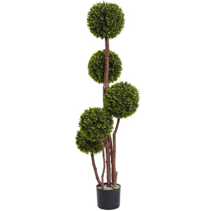 4' Boxwood Five Ball Topiary UV Resistant (Indoor/Outdoor) - zzhomelifestyle