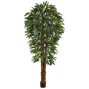 7' Raphis Silk Palm Tree - zzhomelifestyle