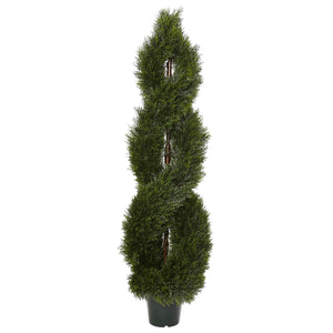 5' Pond Cypress Spiral Topiary UV Resistant (Indoor/Outdoor) - zzhomelifestyle