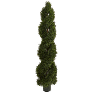 6' Double Pond Cypress Spiral Topiary UV Resistant (Indoor/Outdoor) - zzhomelifestyle