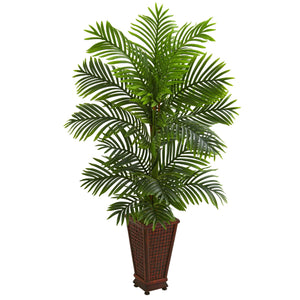 5' Kentia Palm Artificial Tree in Decorative Planter - zzhomelifestyle