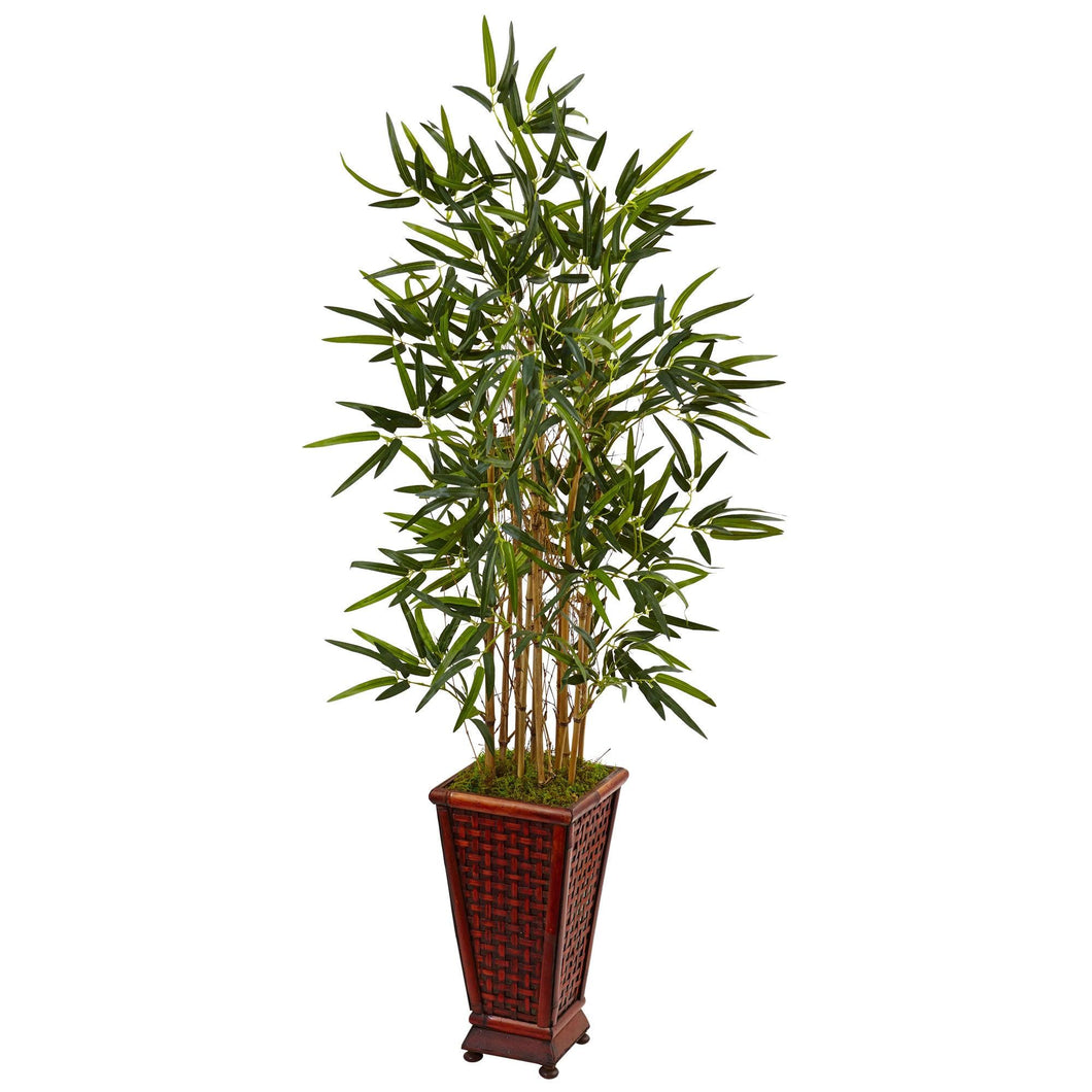 4.5' Bamboo Tree in Decorative Planter - zzhomelifestyle
