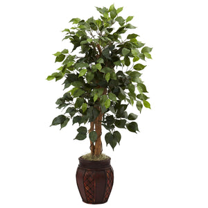 44" Ficus Tree w/Decorative Planter - zzhomelifestyle