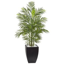 Load image into Gallery viewer, 4.5&#39; Areca Palm Tree with Black Wash Planter UV Resistant (Indoor/Outdoor) - zzhomelifestyle
