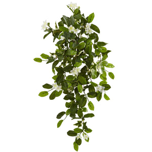 19" Mixed Stephanotis & Ivy Hanging Artificial Plant (Set of 4) - zzhomelifestyle