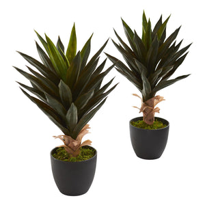 Agave Artificial Plant (Set of 2) - zzhomelifestyle