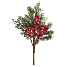 Load image into Gallery viewer, 20&quot; Iced Pine and Berries Artificial Plant (Set of 4) - zzhomelifestyle