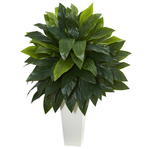 Cordyline Artificial Plant in White Tower Planter - zzhomelifestyle